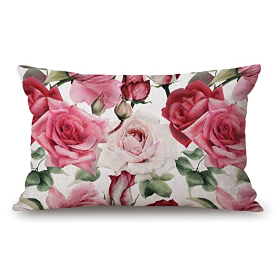 Home Decor Sofa - Pillow Covers Watercolor Roses 12