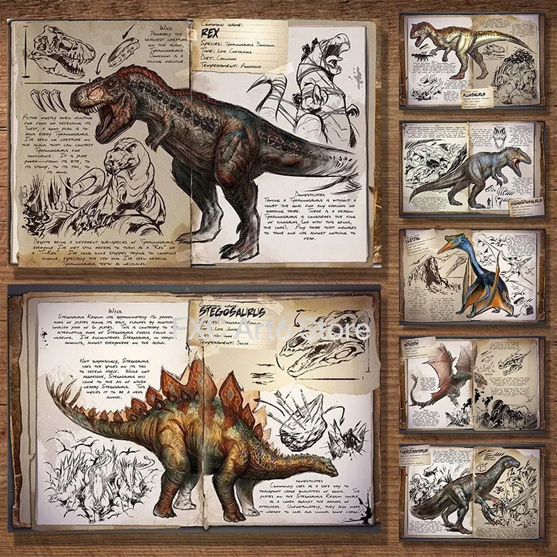 Home Decor Games Free - 1PC frameless Modular Canvas Ark Survival