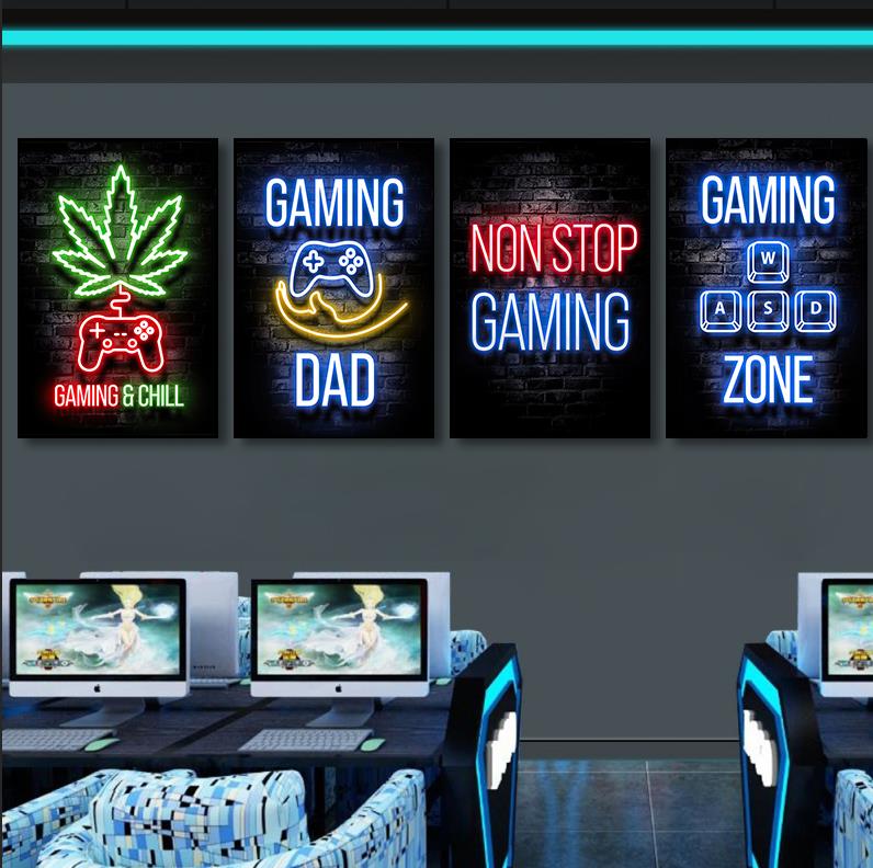 Home Decor Games Free - Nordic Gaming Gamer Quotes Art Posters