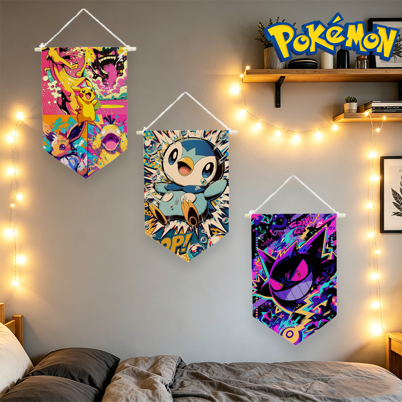 Home Decor Mod - Pokemons Hanging Cloth Anime Print Wall