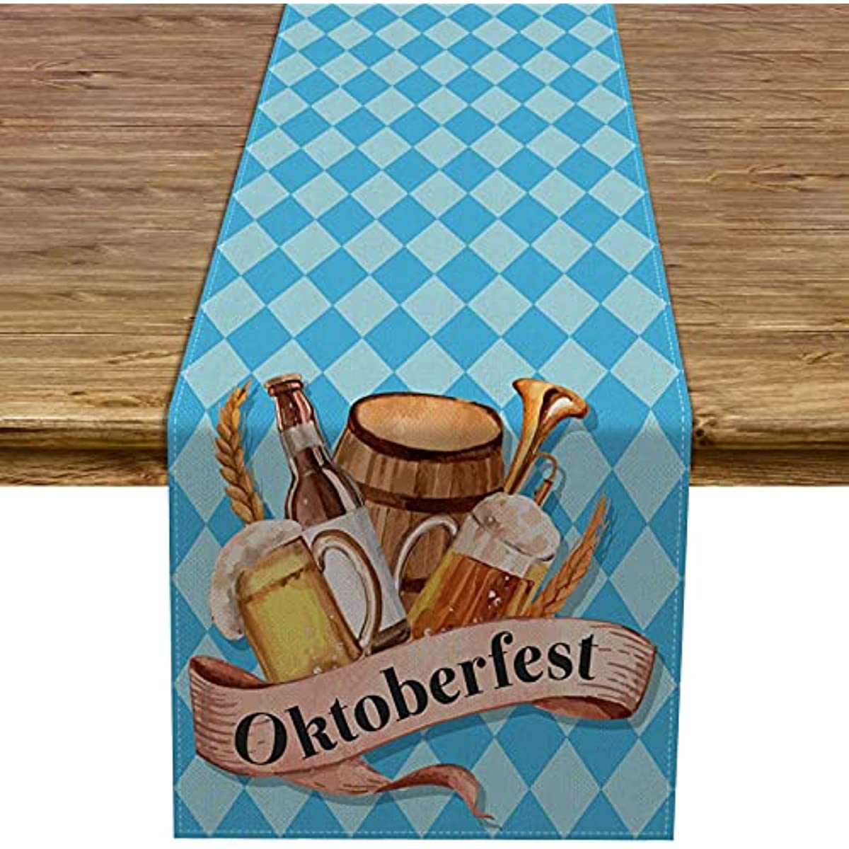 Germany Home Decor - Linen Octoberfest Table Runner Germany October