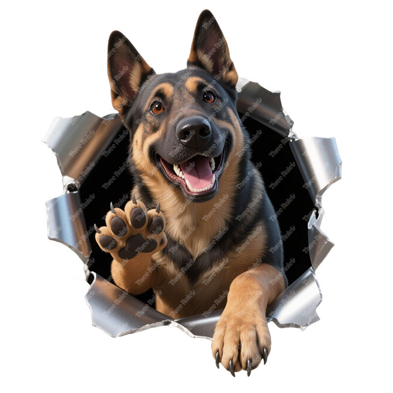 Germany Home Decor - Three Ratels CAA29 lively German shepherd