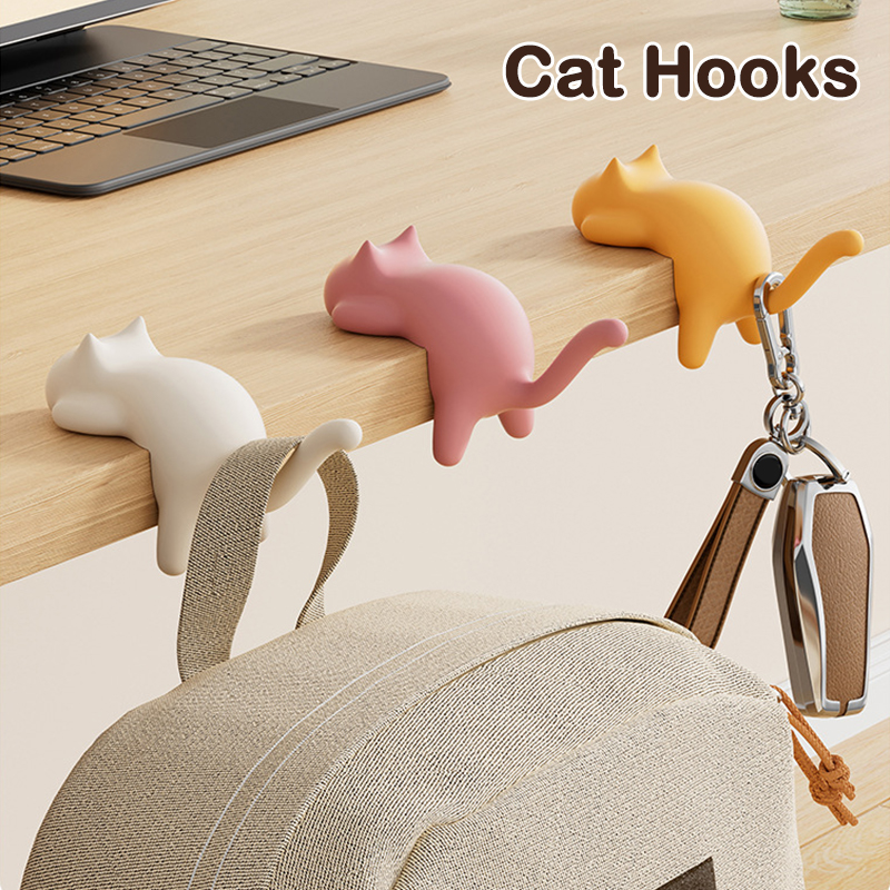 Home Decor Cat - 3Pcs Cute Portable Cat Bag Hook