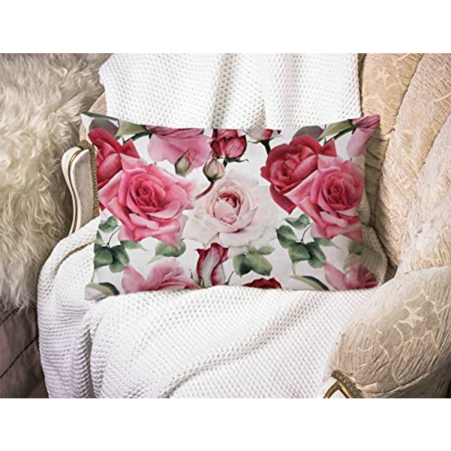 Pillow Covers Watercolor Roses – обзор и цена Home Decor Sofa