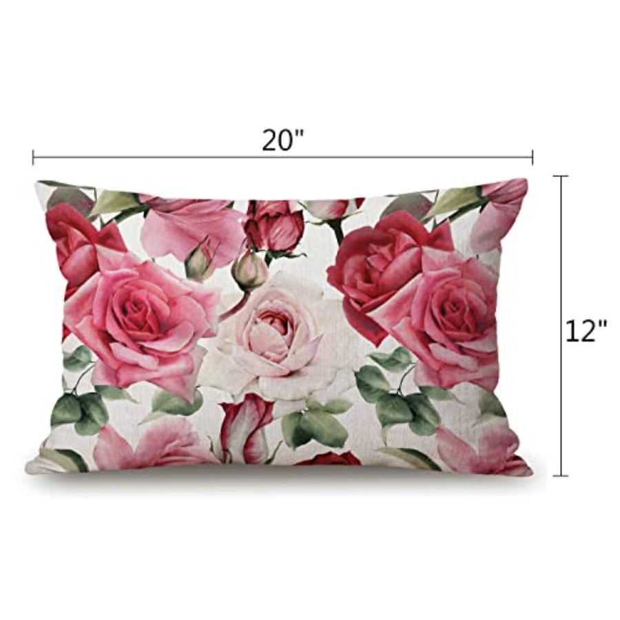 Pillow Covers Watercolor Roses – обзор и цена Home Decor Sofa