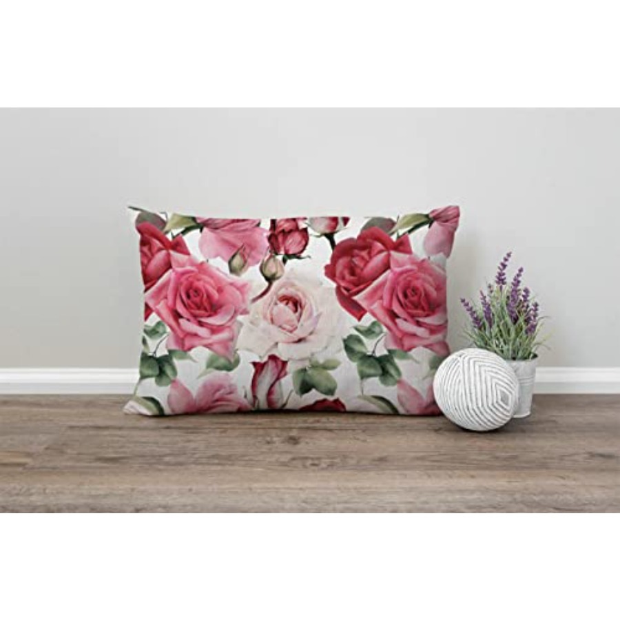 Pillow Covers Watercolor Roses – обзор и цена Home Decor Sofa