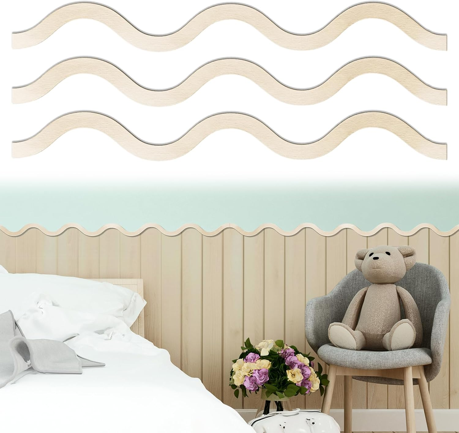 Unfinished Scalloped Decorativ – обзор и цена Home Decor Wall Molding