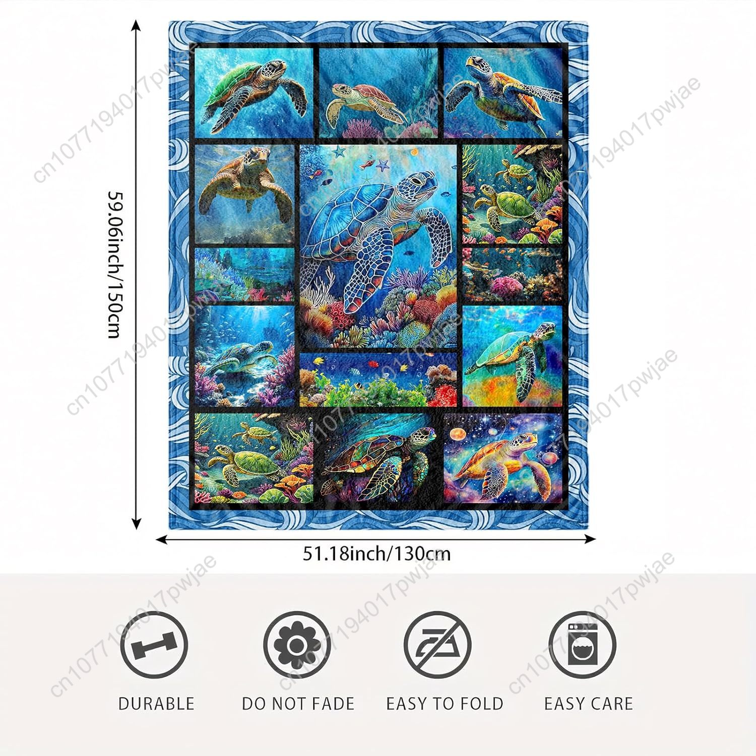 Sea Turtle Flannel Throw Blank – обзор и цена Home Decor Sofa