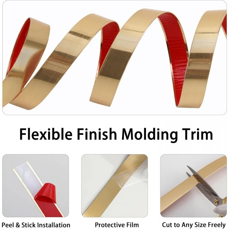 1Pc 1/2/3/4cmx2.44m Peel and S – обзор и цена Home Decor Wall Molding