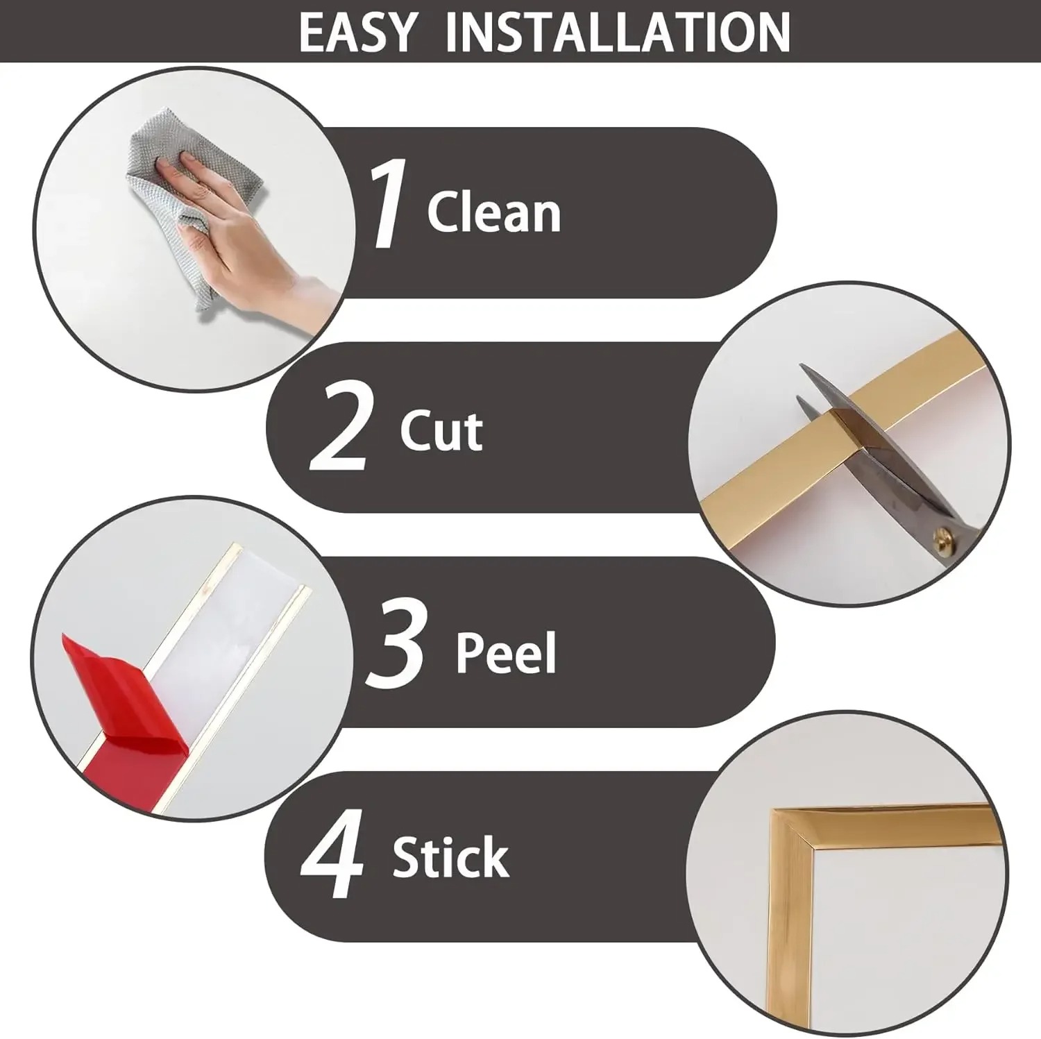 1Pc 1/2/3/4cmx2.44m Peel and S – обзор и цена Home Decor Wall Molding