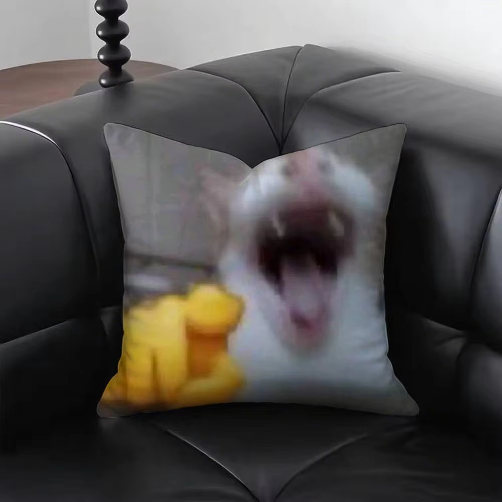 Funny Cat M-Meme Pillow Cover  – обзор и цена Home Decor Emoji