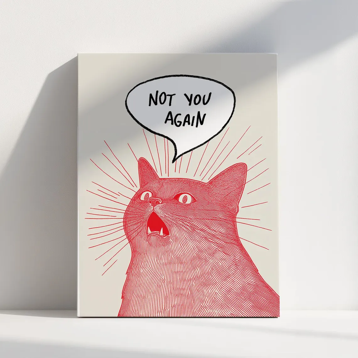 Not You Again Cat Poster, Funn – обзор и цена Home Decor Cat