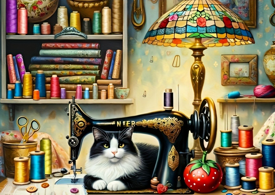The Cat is under the Sewing Ma – обзор и цена Home Decor Under 500