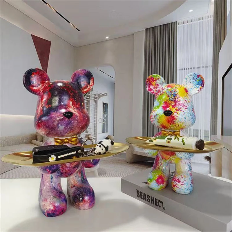 29cm Graffiti Bear Figurine Ho – обзор и цена Home Decor Y2K