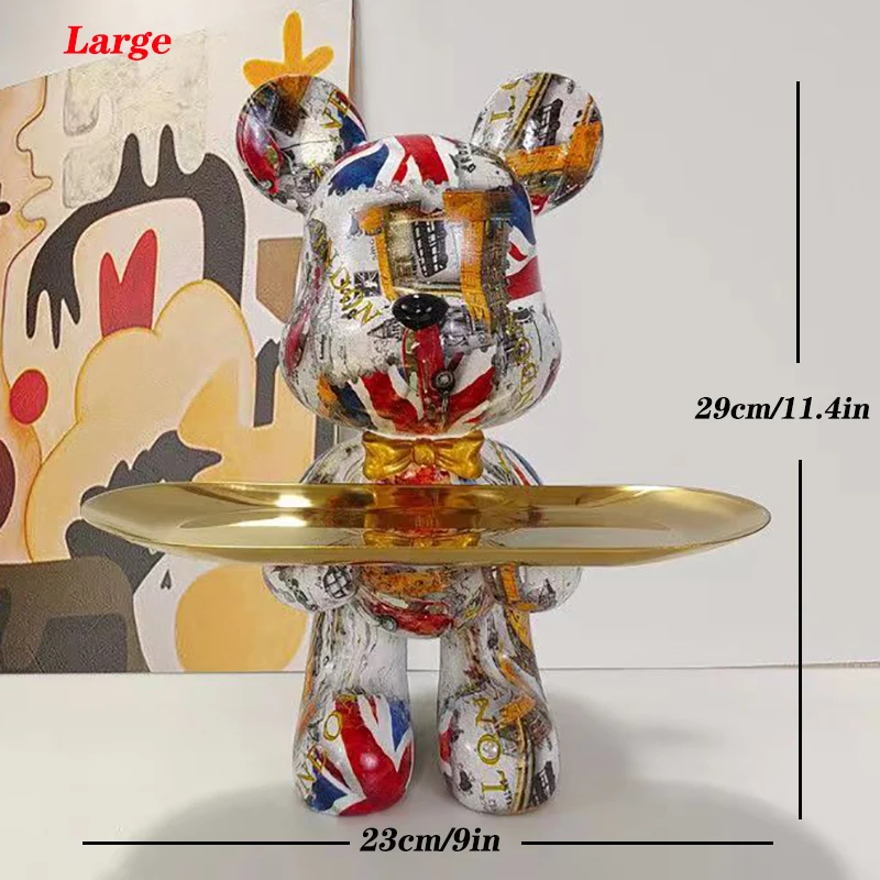 29cm Graffiti Bear Figurine Ho – обзор и цена Home Decor Y2K