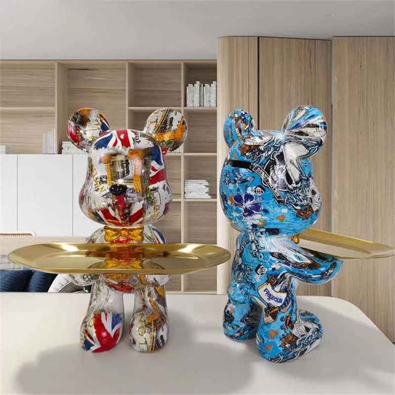 29cm Graffiti Bear Figurine Ho – обзор и цена Home Decor Y2K