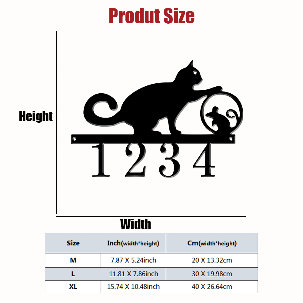 1Pc Custom cat Metal Door Stre – обзор и цена Home Decor Cat