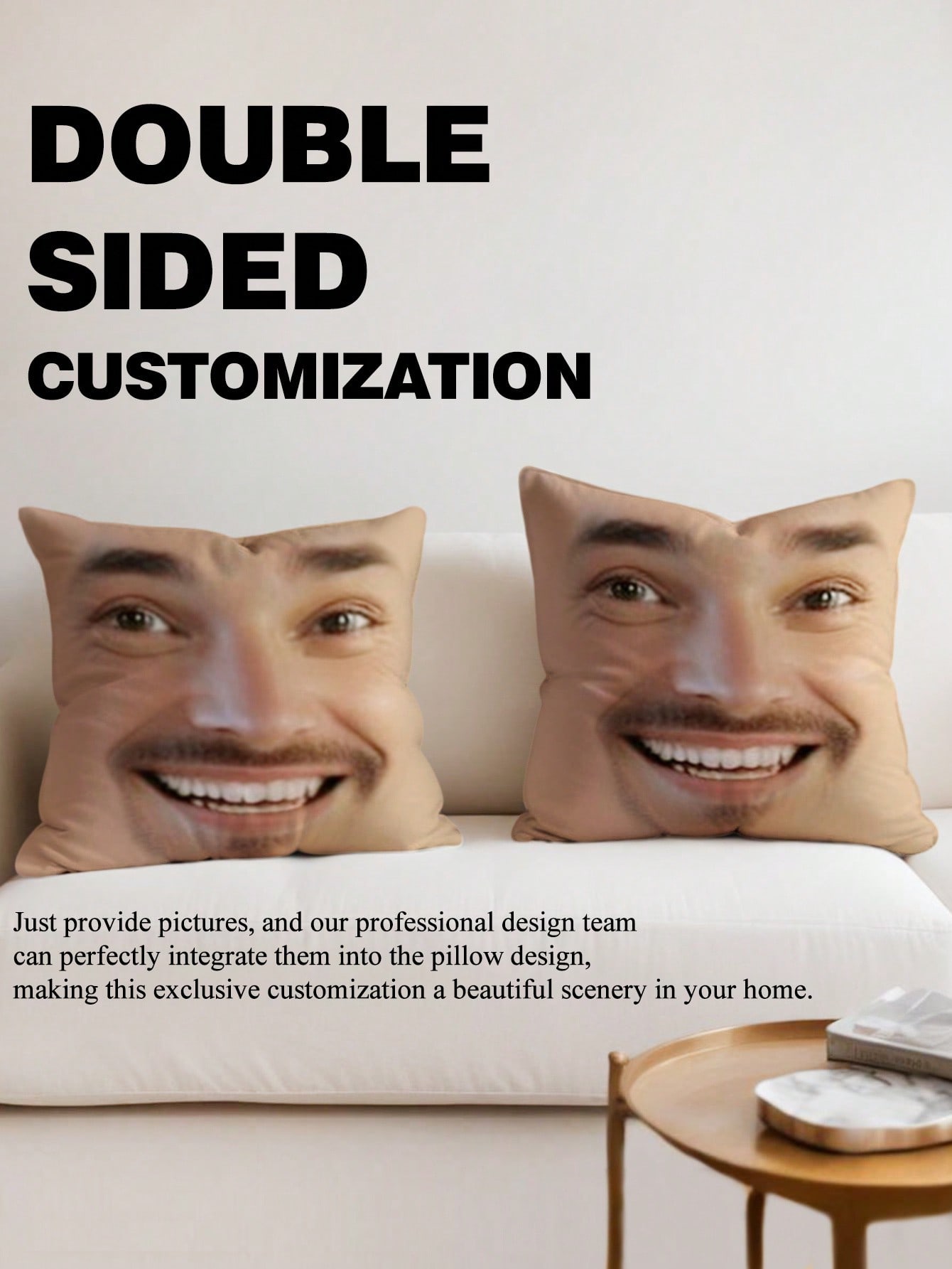 1pc Custom Face Square Pillow  – обзор и цена Home Decor Sofa