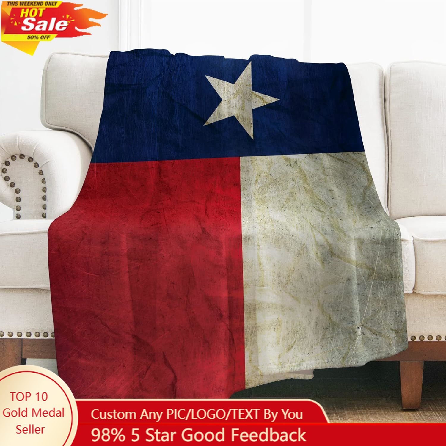 Levens Texas Flag Throw Blanke – обзор и цена Home Decor Sofa