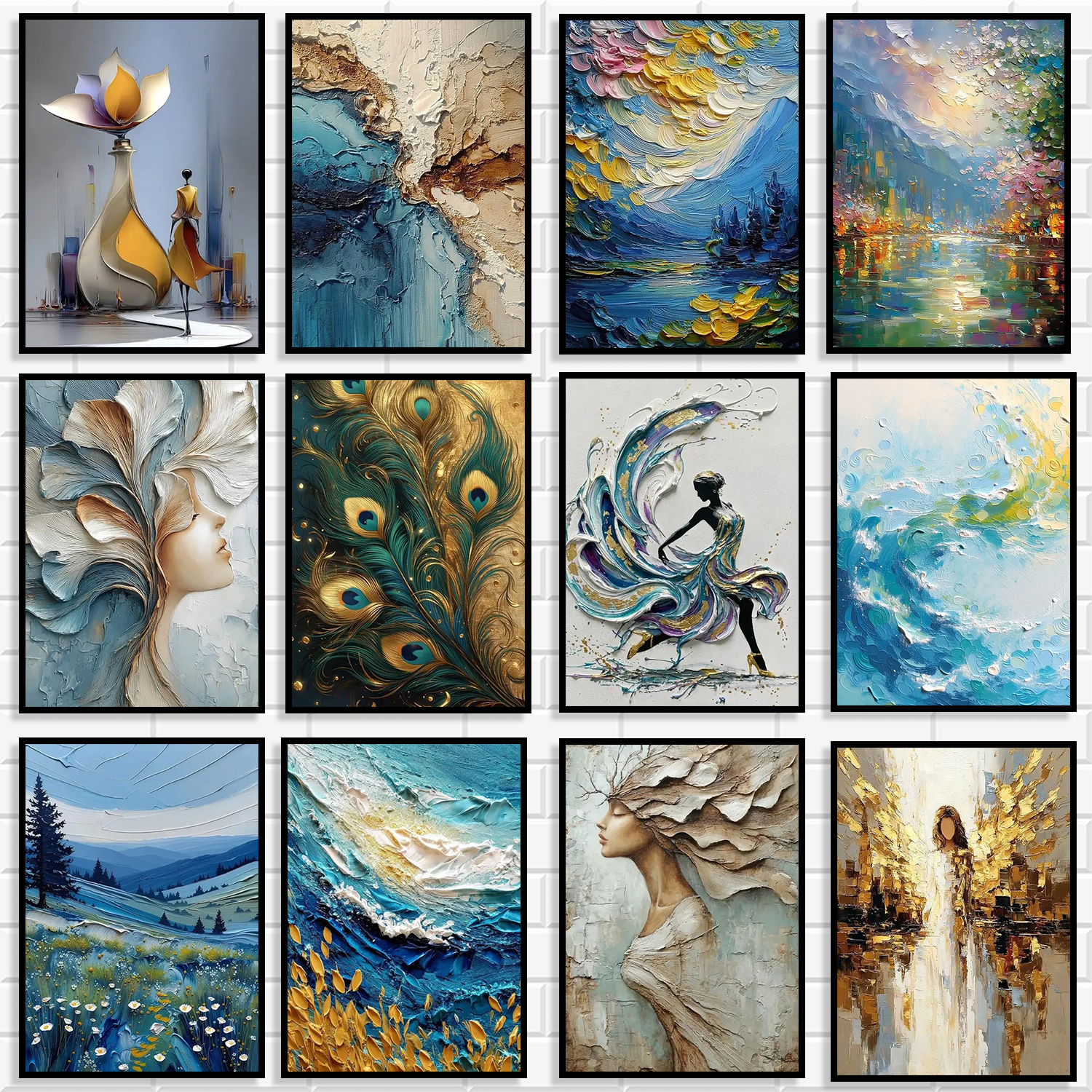Abstract Textured Canvas Wall  – обзор и цена Home Decor Color Palettes