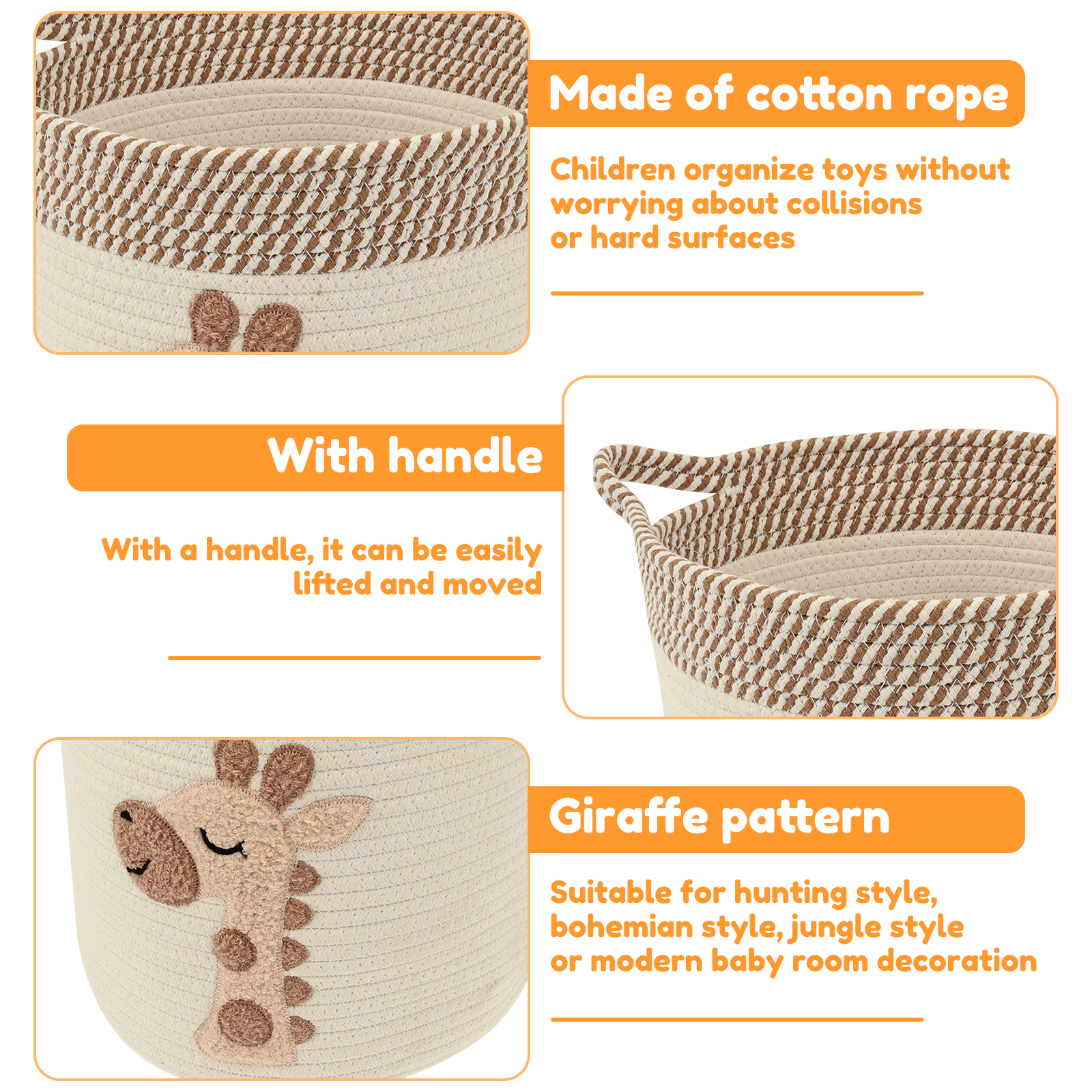 Cotton Rope Storage Basket Lar – обзор и цена Home Decor Hampers