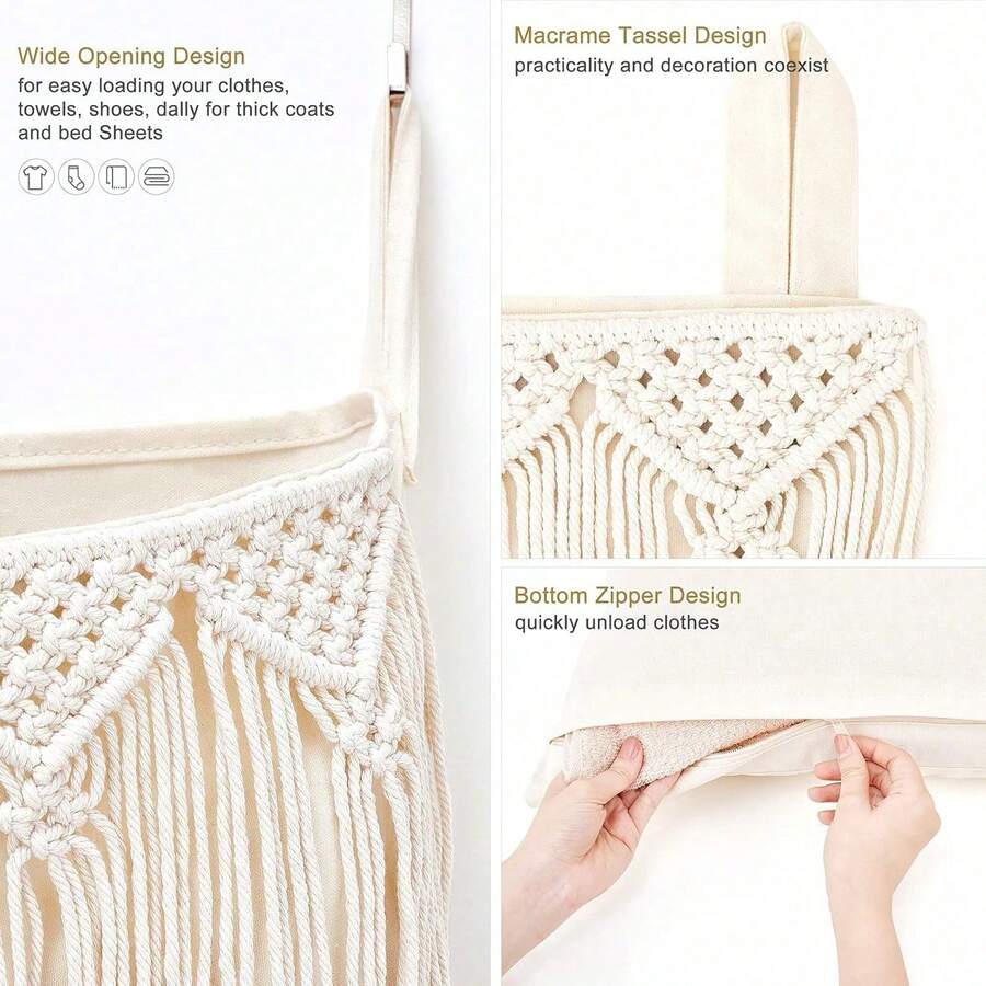 Macrame Hanging Laundry Hamper – обзор и цена Home Decor Hampers