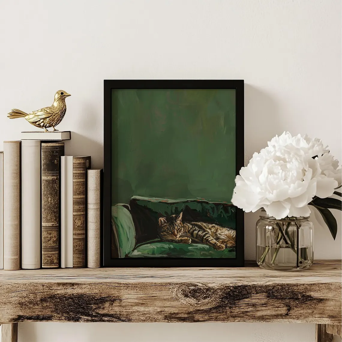Sleepy Tabby Cat Art Print: Gr – обзор и цена Home Decor Sofa