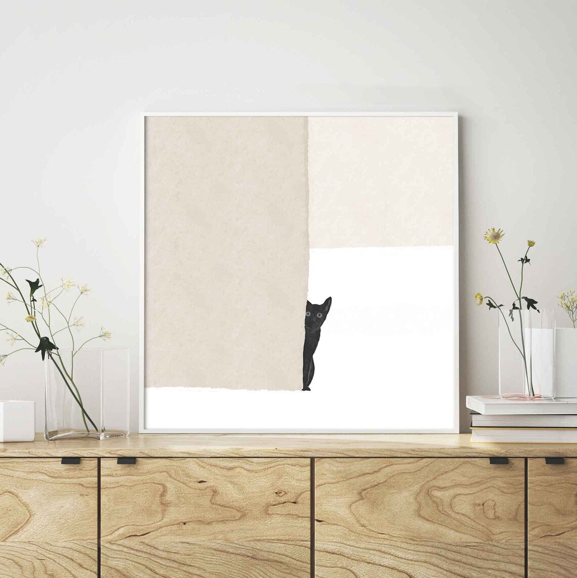 Abstract Black Cat Poster, Pri – обзор и цена Home Decor Cat