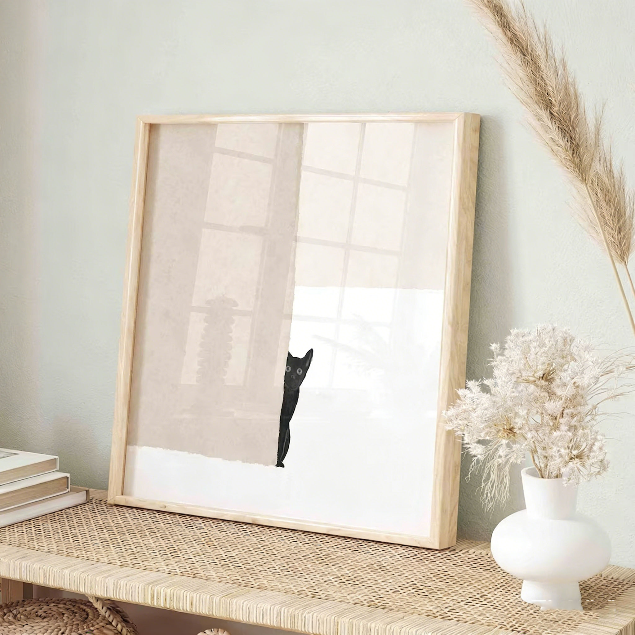 Abstract Black Cat Poster, Pri – обзор и цена Home Decor Cat