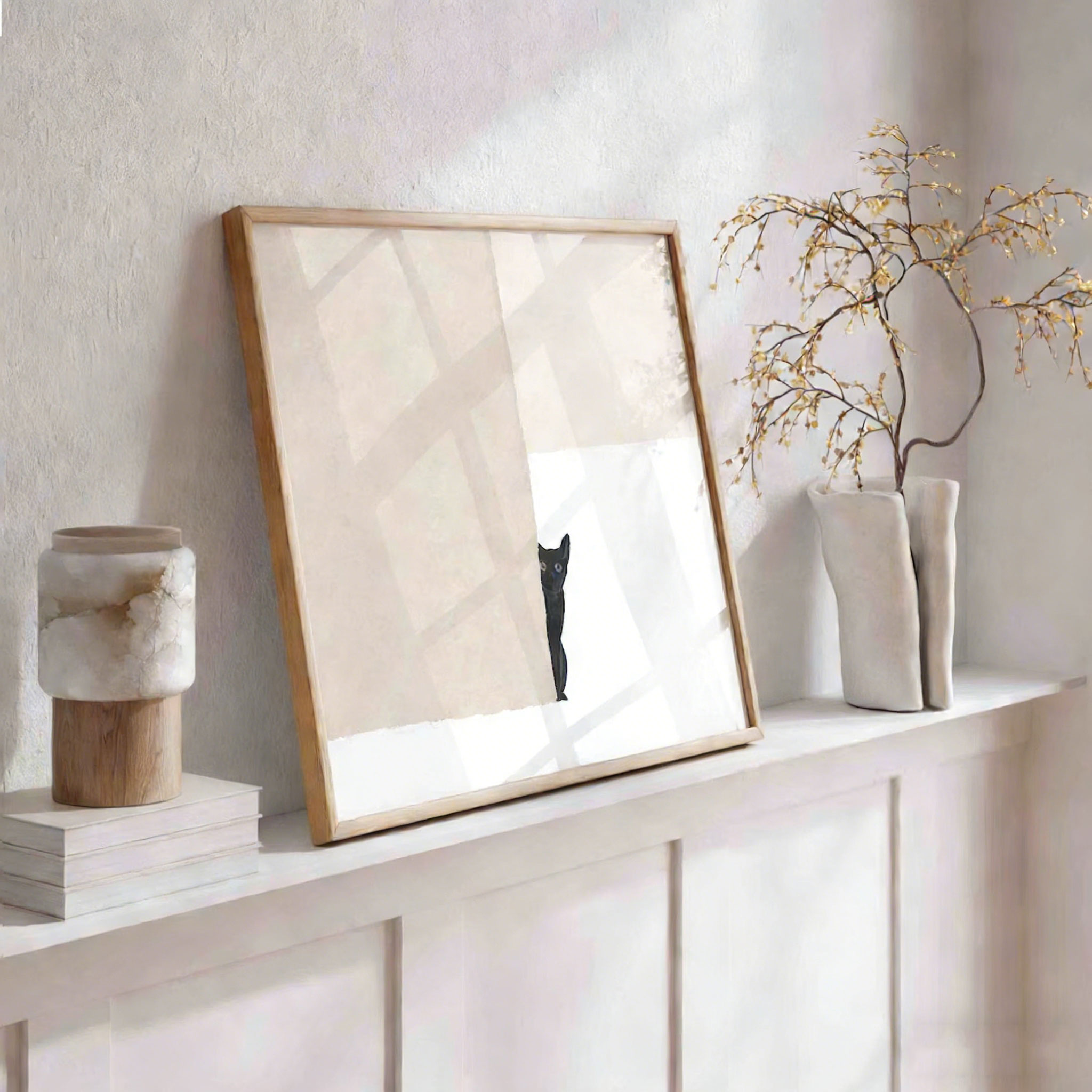 Abstract Black Cat Poster, Pri – обзор и цена Home Decor Cat