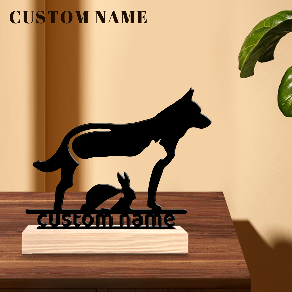 1Pc Csutom Dog Cat Rabbit Wood – обзор и цена Home Decor Cat