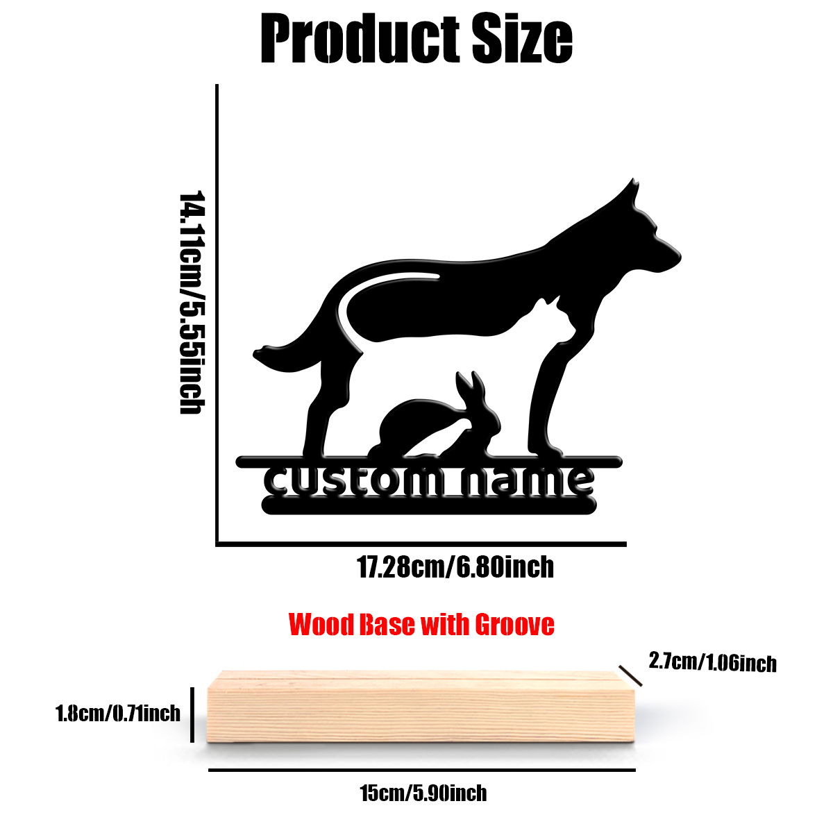 1Pc Csutom Dog Cat Rabbit Wood – обзор и цена Home Decor Cat