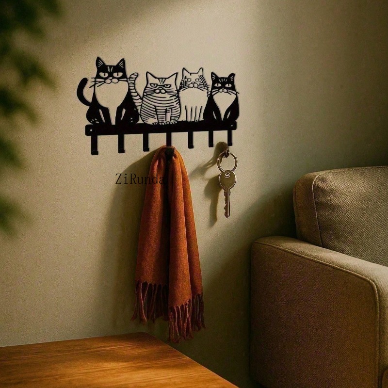 Vintage Cat Metal Wall Hooks E – обзор и цена Home Decor Cat