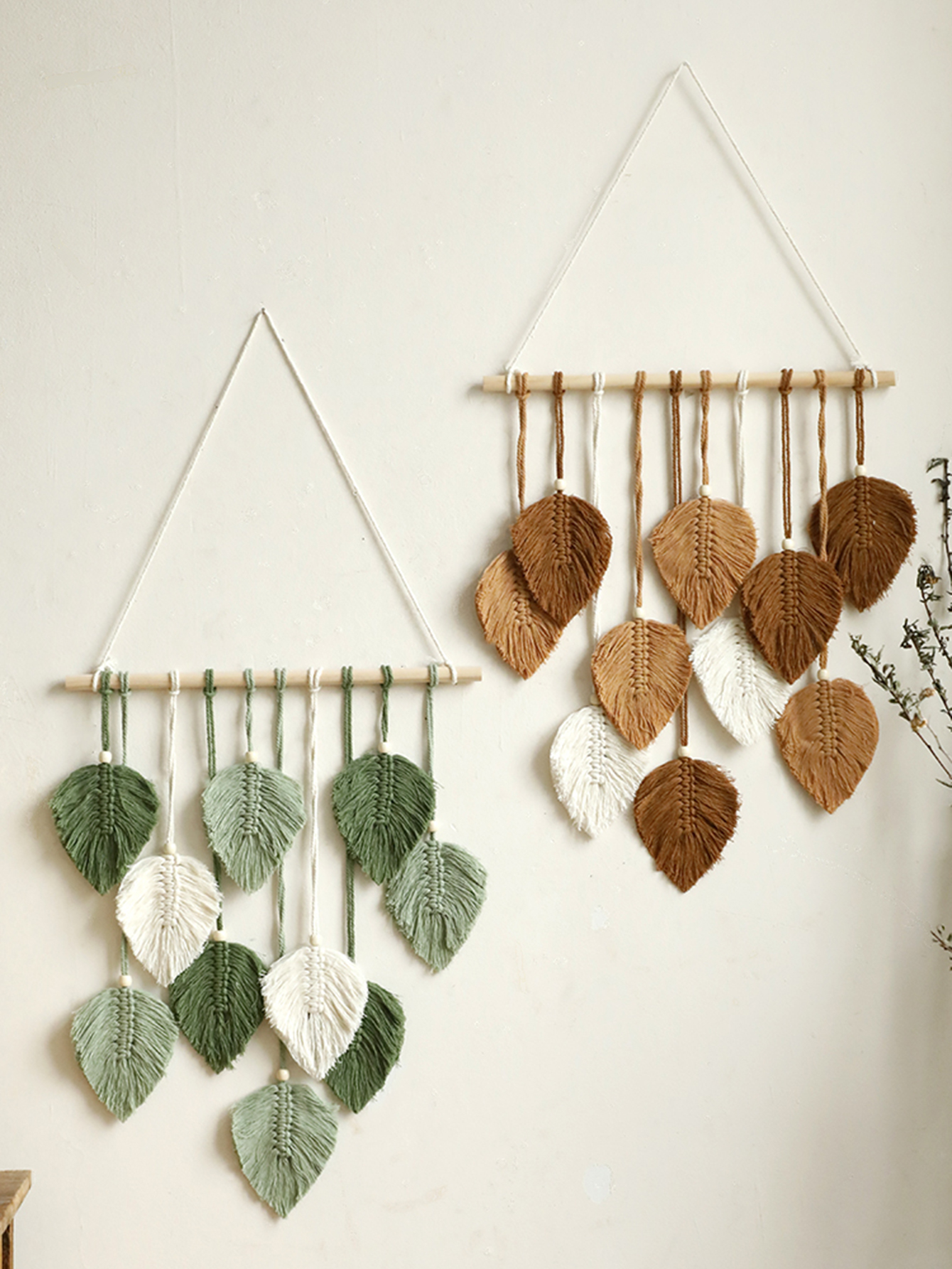 Leaf Macrame Tapestry Brown Gr – обзор и цена Home Decor Y2K