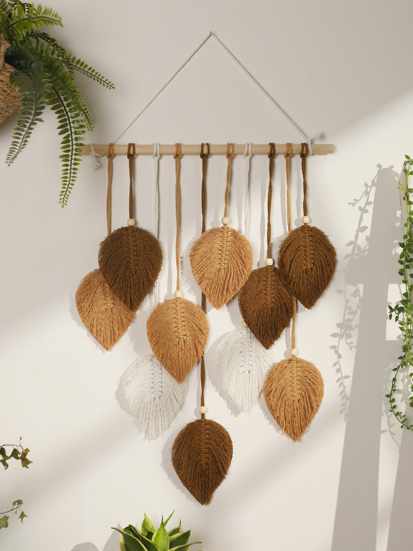 Leaf Macrame Tapestry Brown Gr – обзор и цена Home Decor Y2K