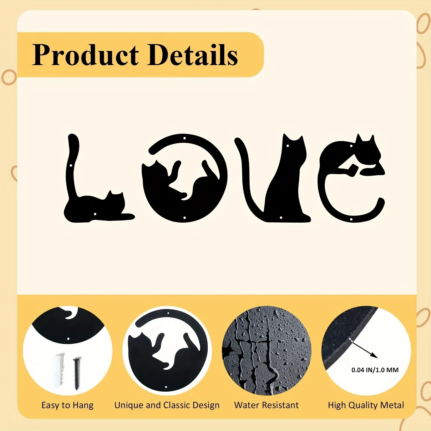 HelloYoung 4pcs/set Cute Cat M – обзор и цена Home Decor Y2K