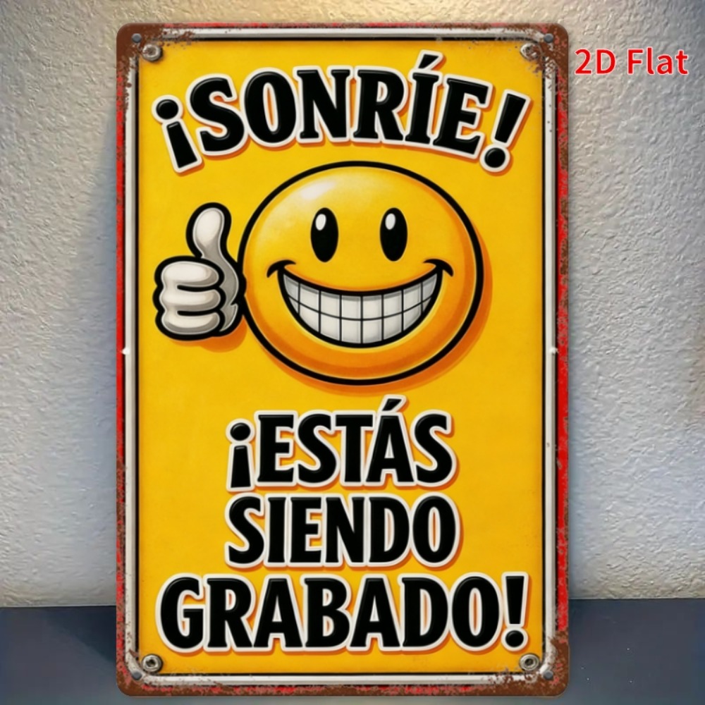 Tin Sign - Smile You Are Being – обзор и цена Home Decor Emoji