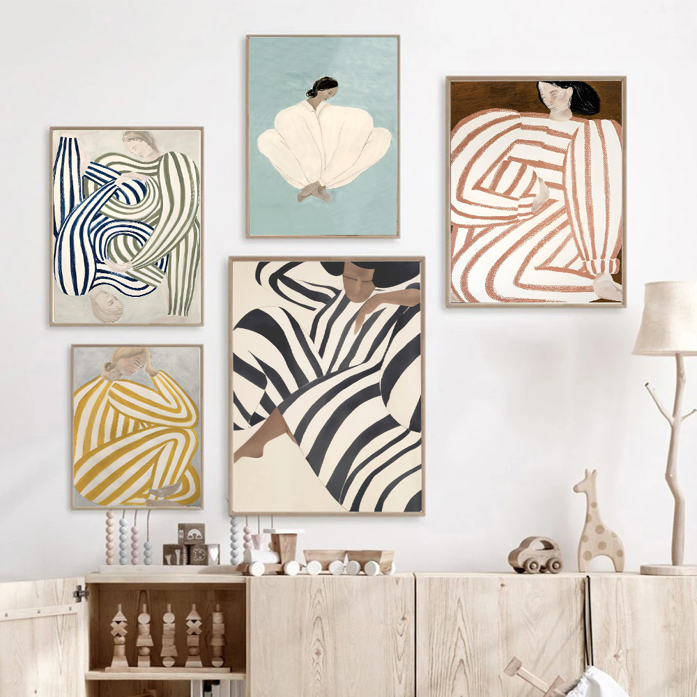 Abstract Line Geometry Curve W – обзор и цена Home Decor Online Free