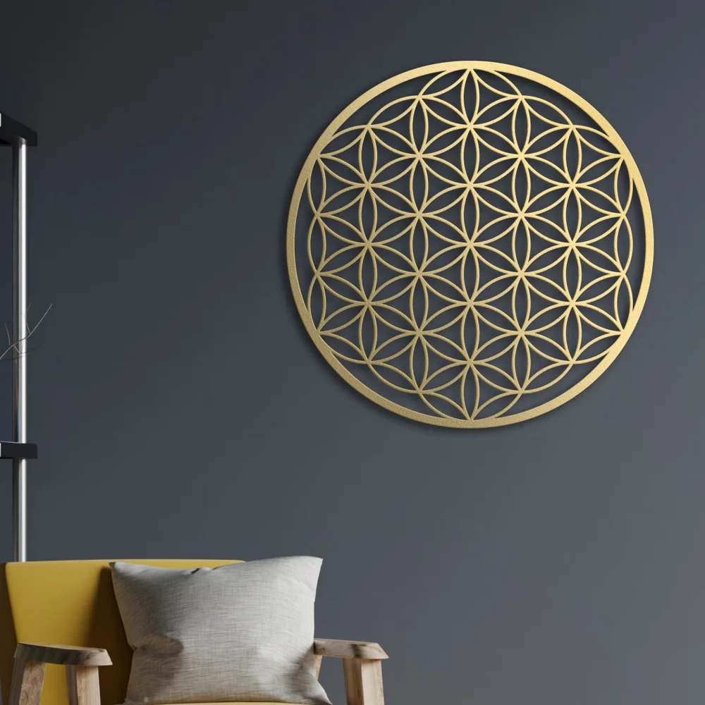 Flower of Life Metal Wall Art  – обзор и цена Home Decor Sofa