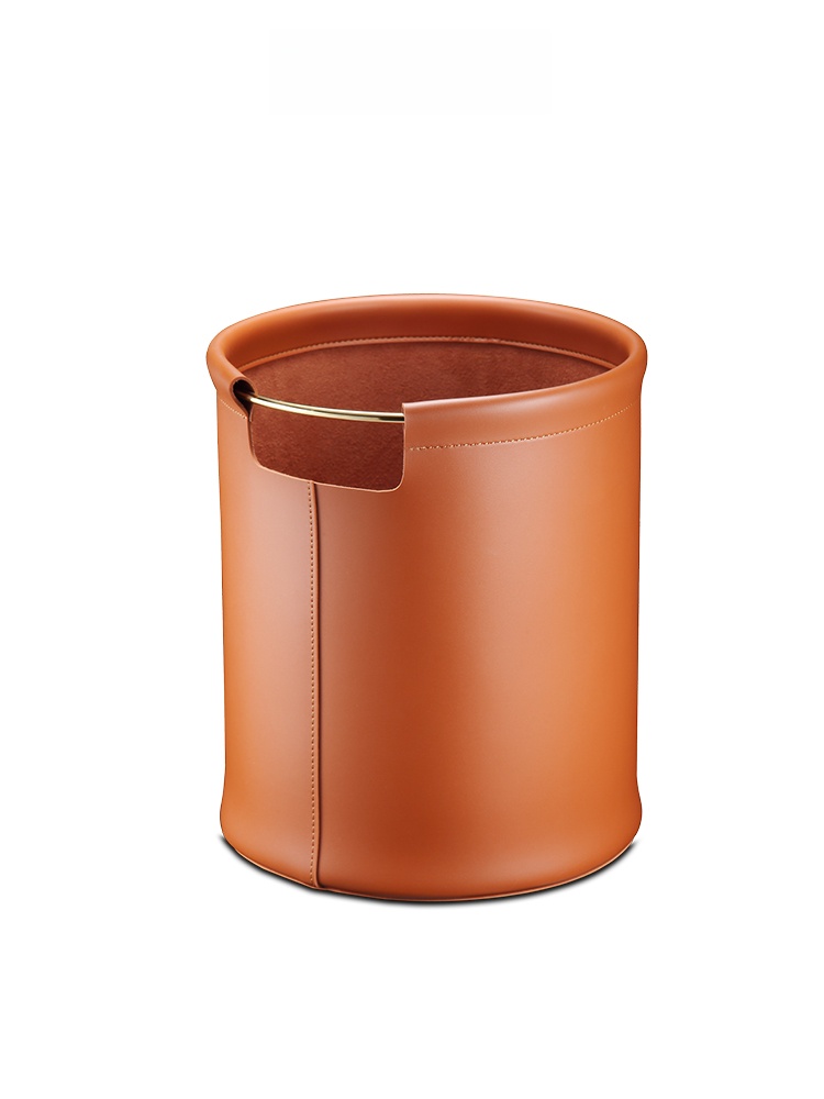 Brown Leather Storage Bucket f – обзор и цена Home Decor Hampers