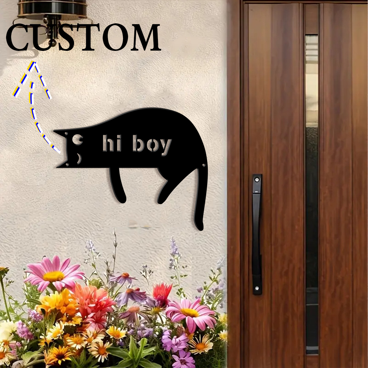 1Pc Custom cat Metal Door Stre – обзор и цена Home Decor Cat