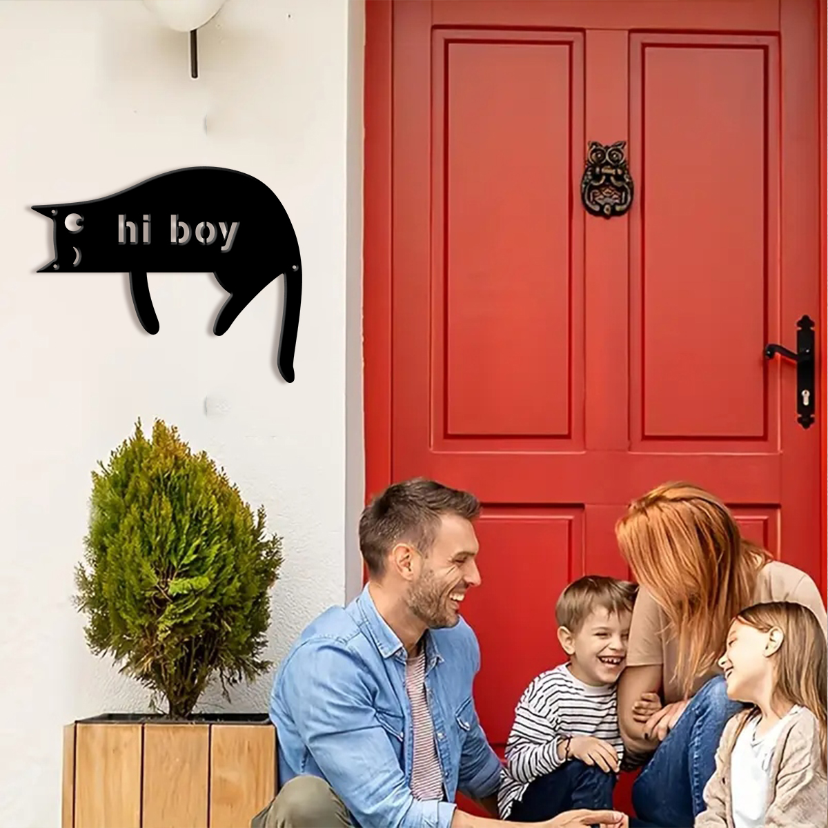 1Pc Custom cat Metal Door Stre – обзор и цена Home Decor Cat