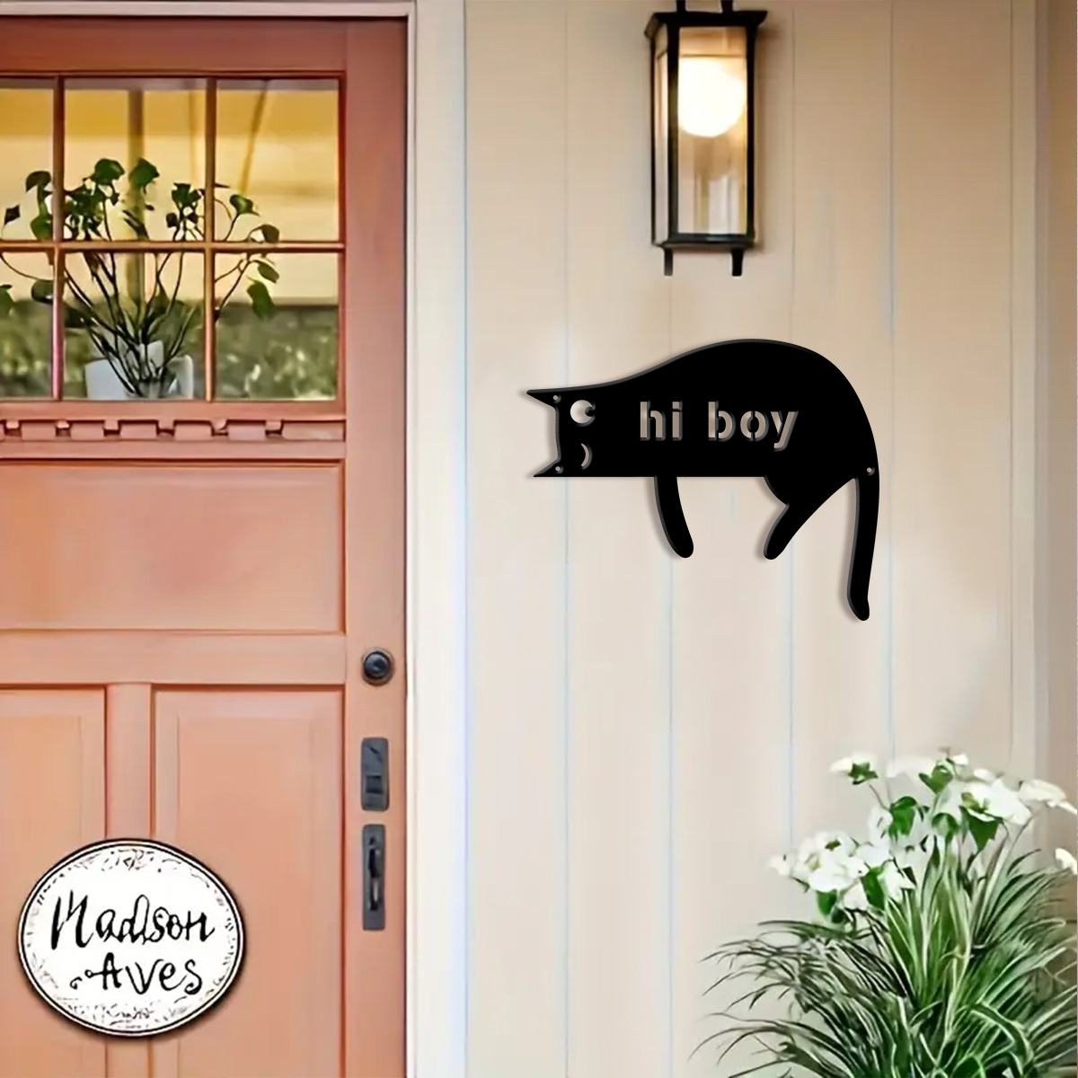 1Pc Custom cat Metal Door Stre – обзор и цена Home Decor Cat