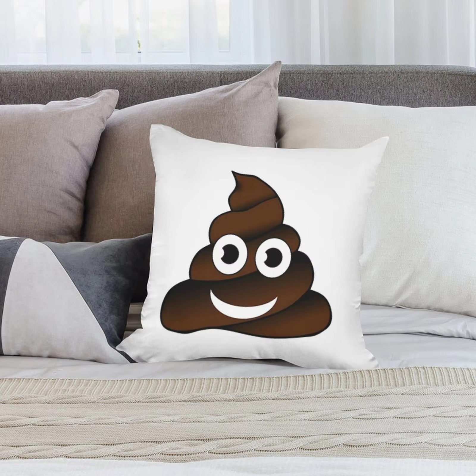Double Sided Poop Emoji Cushio – обзор и цена Home Decor Emoji