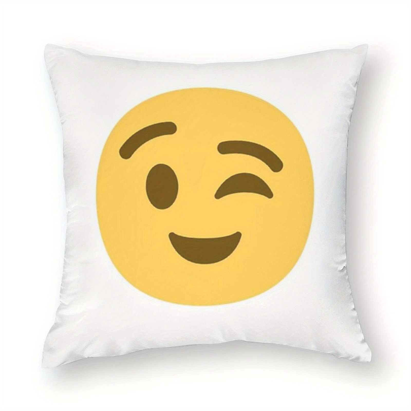 Cute Winking Emoji Pillowcase, – обзор и цена Home Decor Emoji