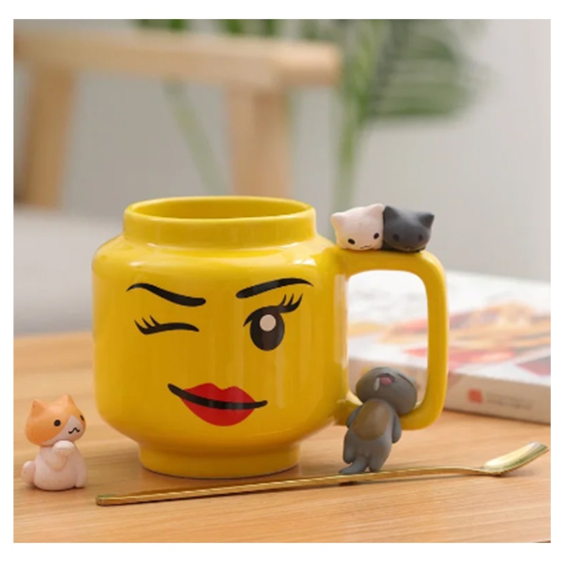 Cartoon Ceramic Mug 250ML Crea – обзор и цена Home Decor Emoji