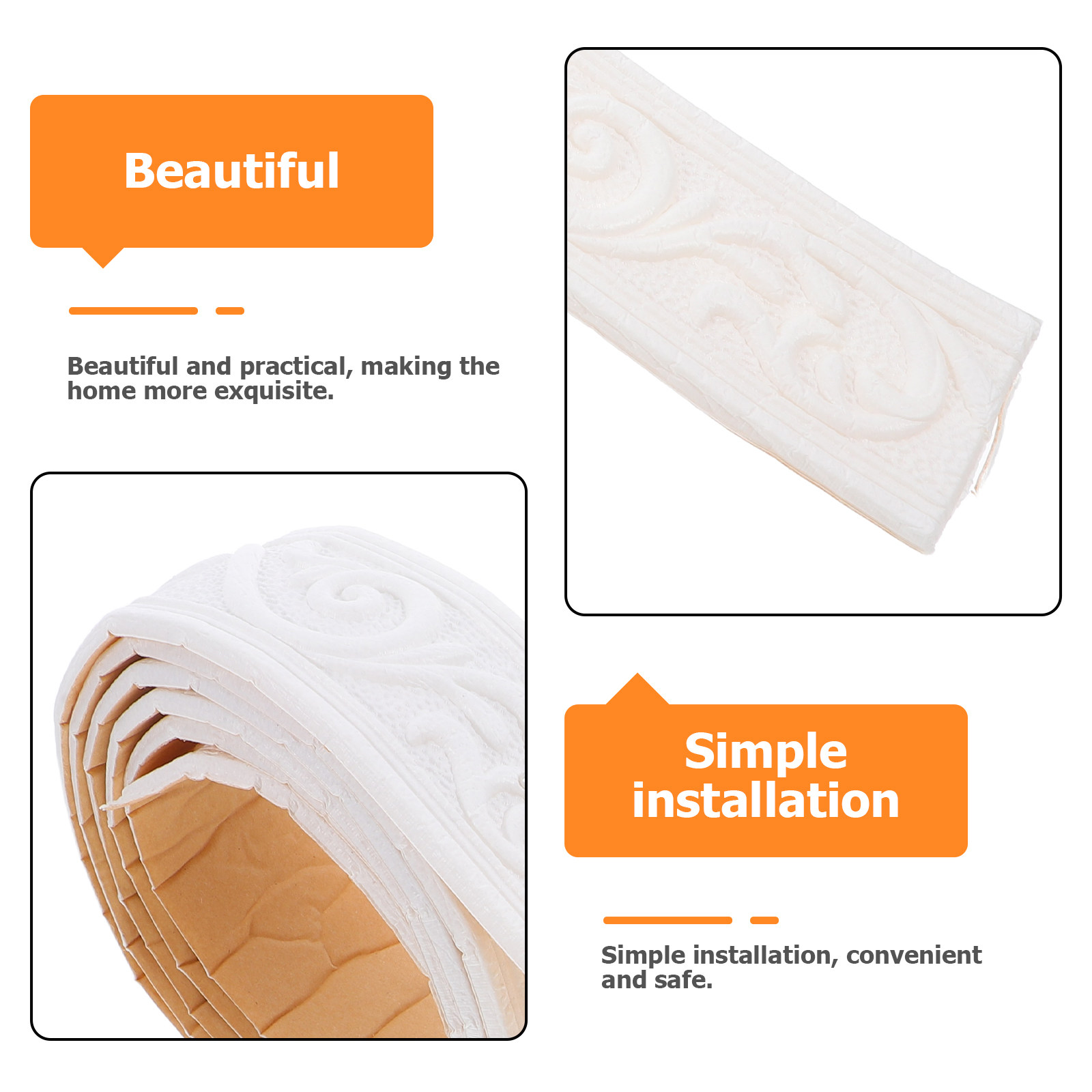 4Pcs Self Adhesive Wall Moldin – обзор и цена Home Decor Wall Molding