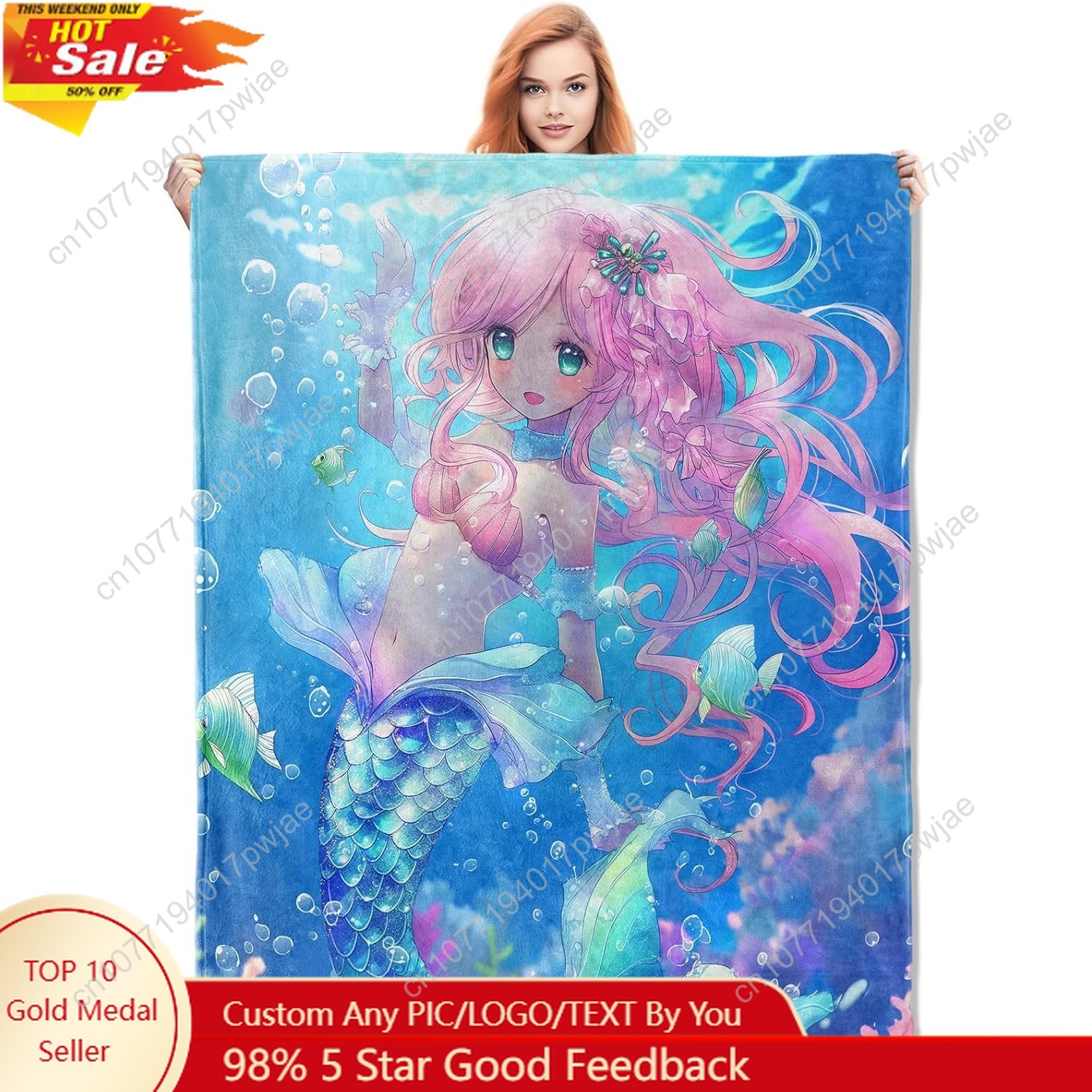 Cute Mermaid Blanket Cartoon F – обзор и цена Home Decor Sofa
