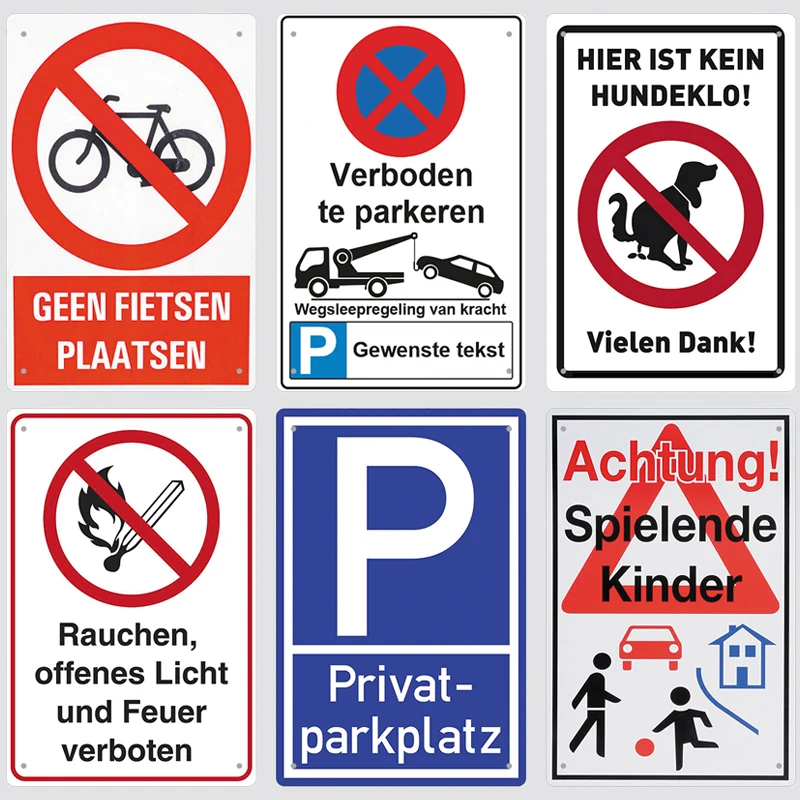 Warning Sign German Language T – обзор и цена Germany Home Decor