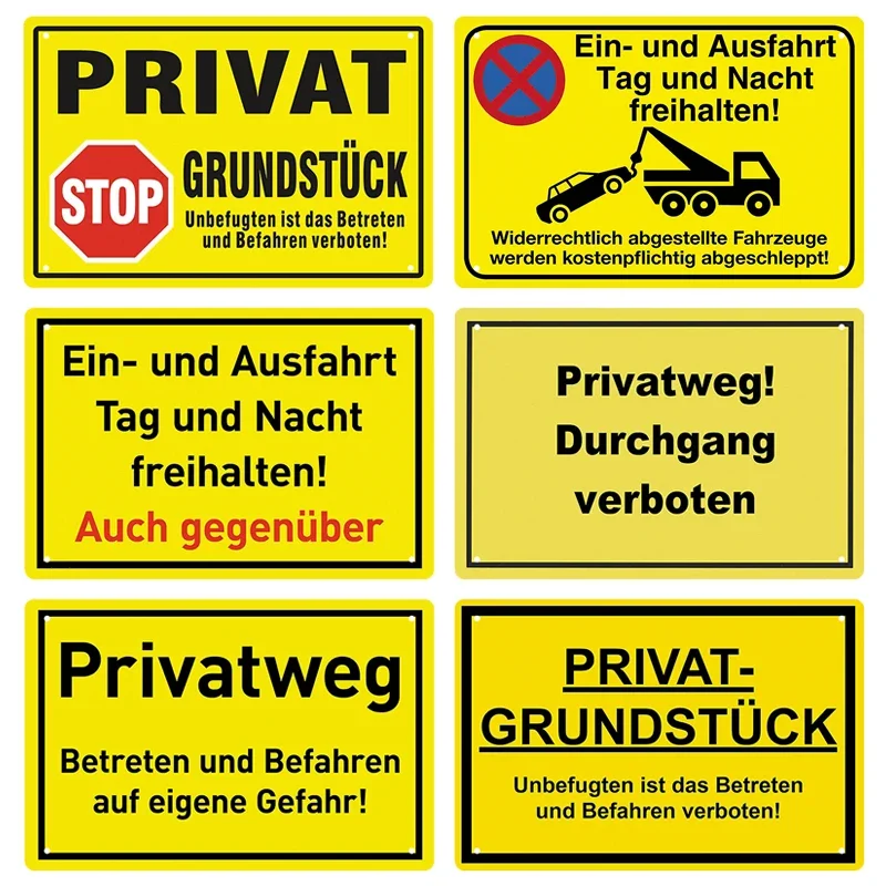 Warning Sign German Language T – обзор и цена Germany Home Decor